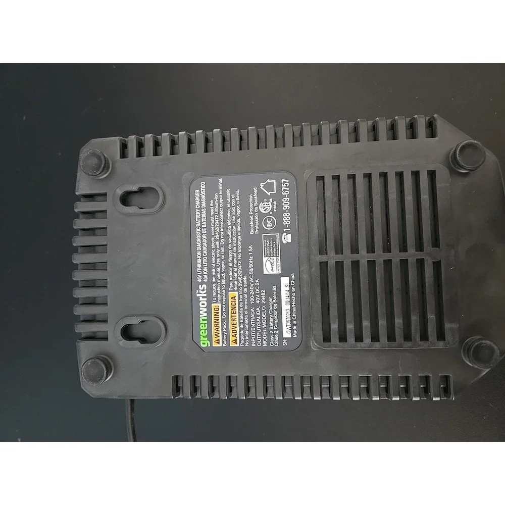 GreenWorks 40V Lithium-ion Battery‎ Charger G-MAX Green 29482